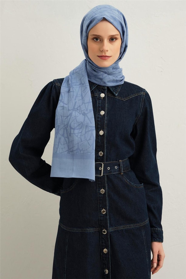 Armine Tensel İpek Kaligrafi Desen Şal 32113