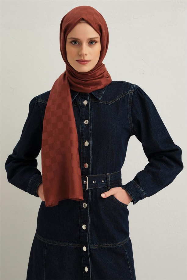 Armine Viscon Kare Desen Şal 20
