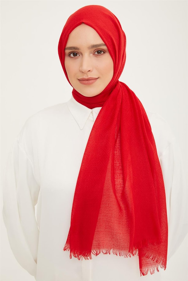 Belli Belli Polyester Şal 00Oa9884 Kırmızı