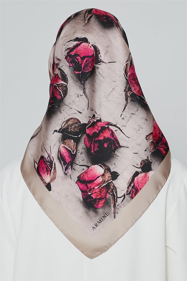 Armine Nostalji Twill İpek Eşarp 18Ya4533 11