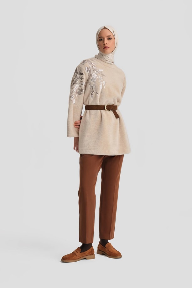 Armine Ütü İzli Pantolon 24K2710 Acı Kahve