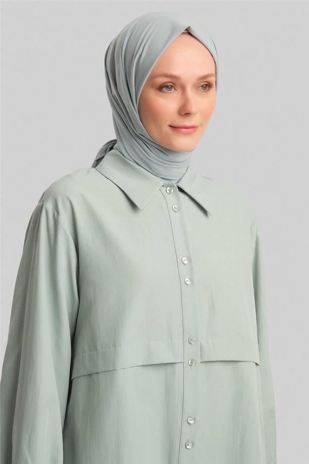 Armine Kol Detaylı Gömlek 23K3441 Çağla