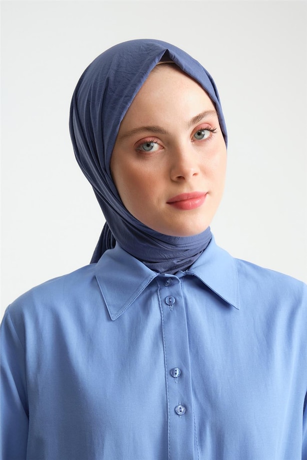 Armine Hakim Yakalı Gömlek ORT3441 Mavi