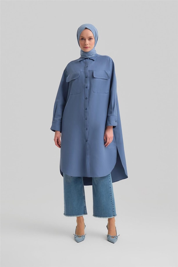 Armine Torba Cepli Tunik Elbise 23K4740 İndigo