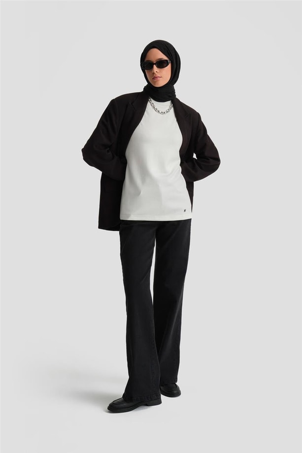 Armine Tişört ORTD9033 Ekru