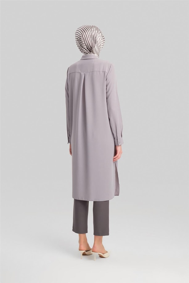 Armine A Logolu Tunik ORTH411 Gri