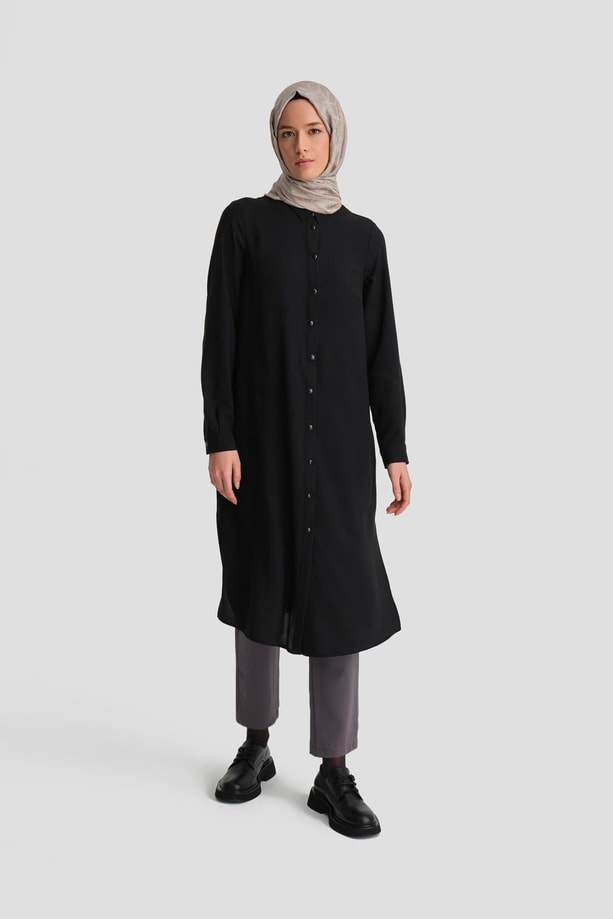 Armine A Logolu Tunik ORTH411 Siyah