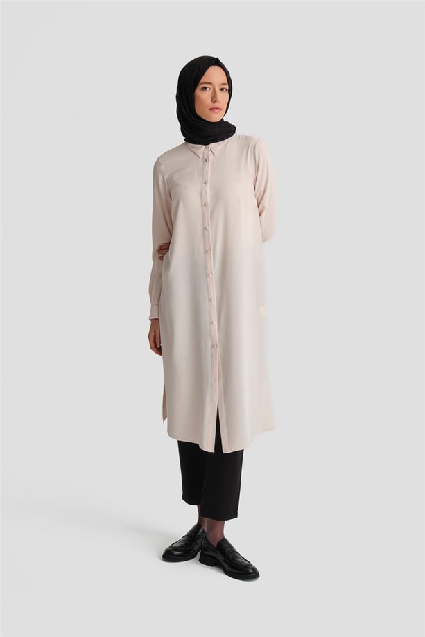Armine A Logolu Tunik ORTH411 Vanilya