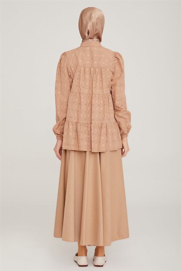 Armine Brode Gömlek 22K3137 Camel