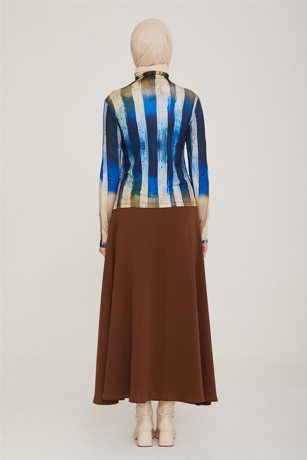 Armine Desenli İç Bady 22K3206 Morcivert
