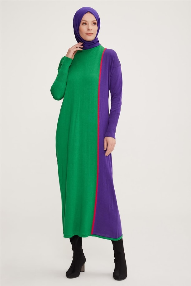 Armine Elbise 22KD4244 Çimen Yeşili