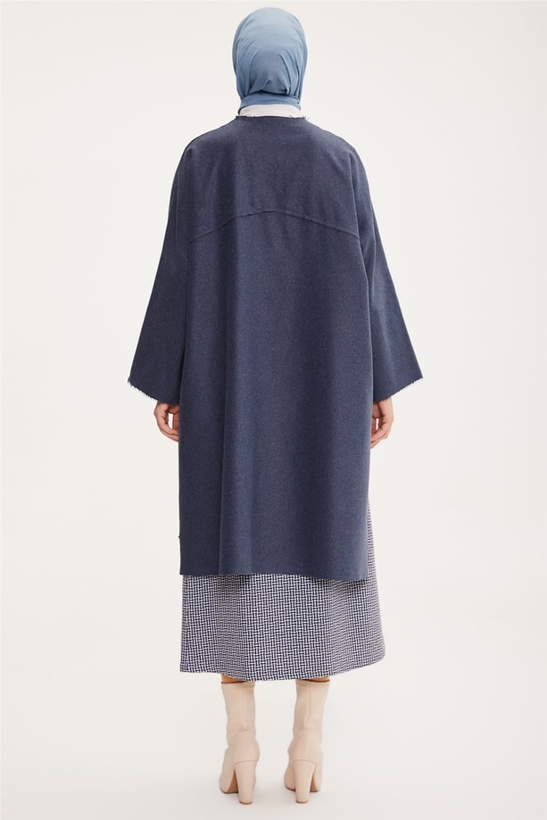 Armine Asimetrik Ve Oversize Fermuarlı Hırka 22K5915 Morcivert