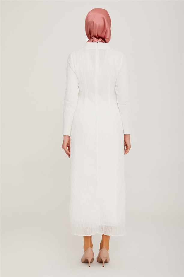 Armine Elbise 22K9422 Ekru