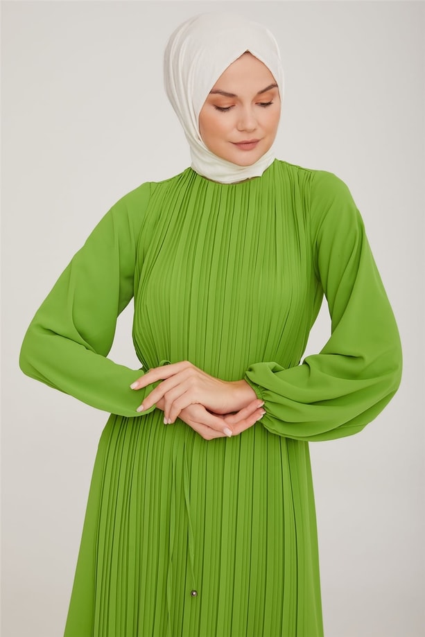 Armine Elbise 22KA9435 Fıstık Yeşili