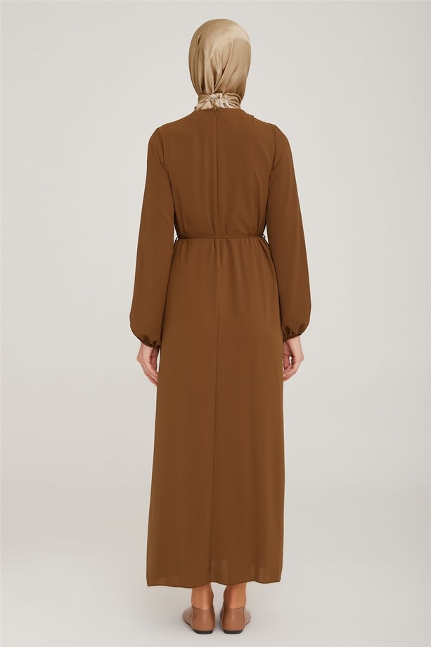  Armine Elbise 22KA9435 Toprak