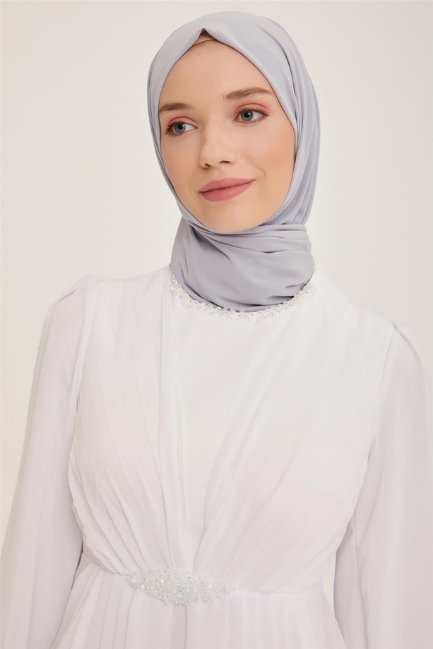 Armine Abiye Elbise 22YD3333 Beyaz