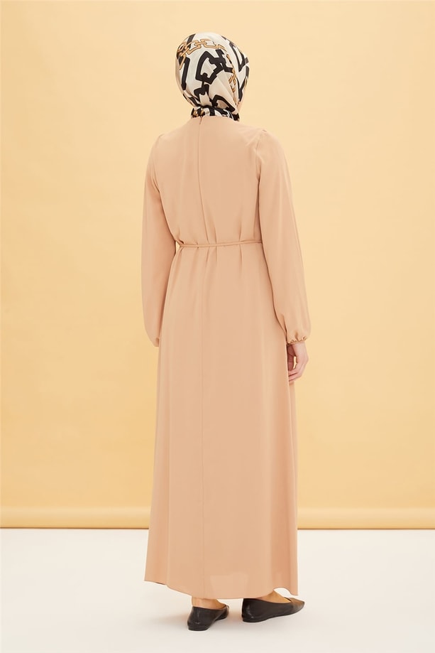 Armine Önü Piliseli Elbise 22Y9435 Camel
