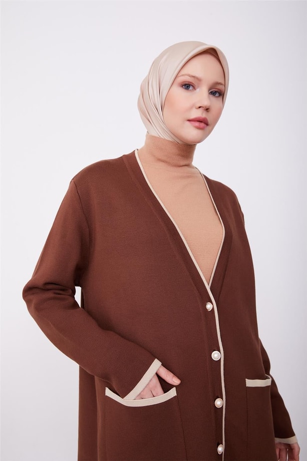 Armine Hırka 23KD2809 Kahverengi