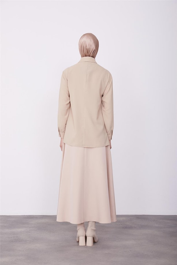 Armine Gömlek 23K3347 Latte
