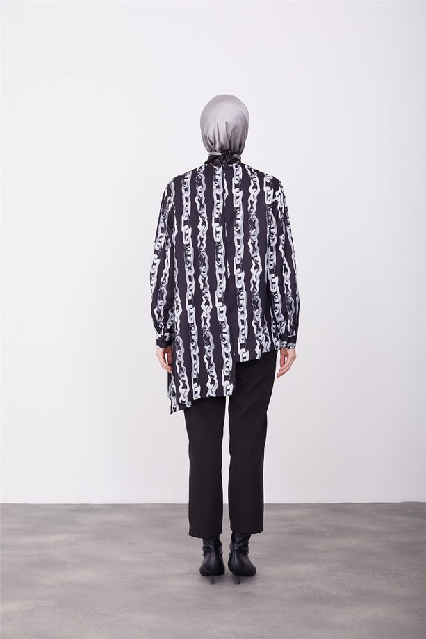 Armine Asimetrik Empirme 23K3413 Siyah