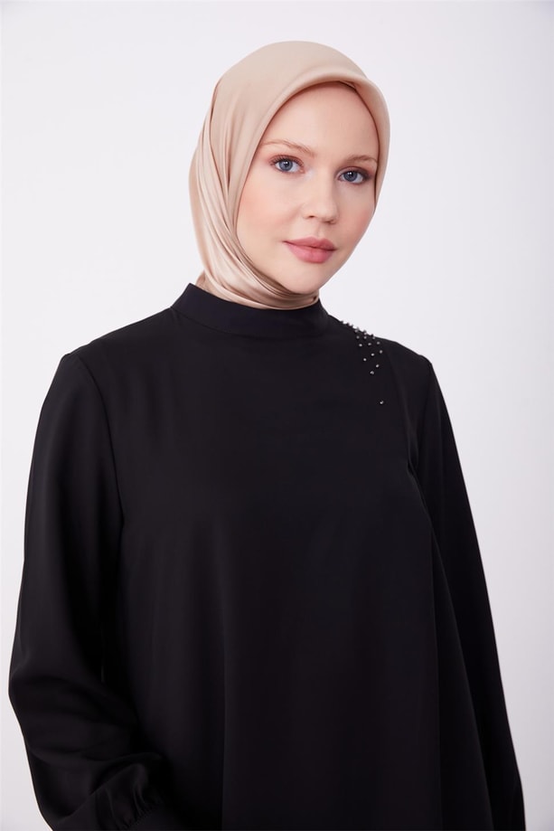 Armine İşleme Detaylı Tunik 23K4734 Siyah