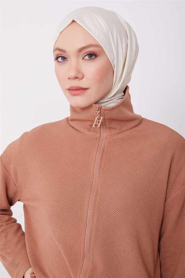 Armine Polo Yaka Hırkalı Takım 23K6710 Camel