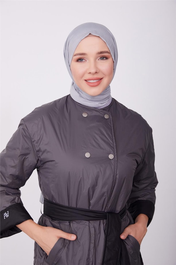 Armine çift tarflı giyilebilen 2 renkli kap 23K7207 Siyah