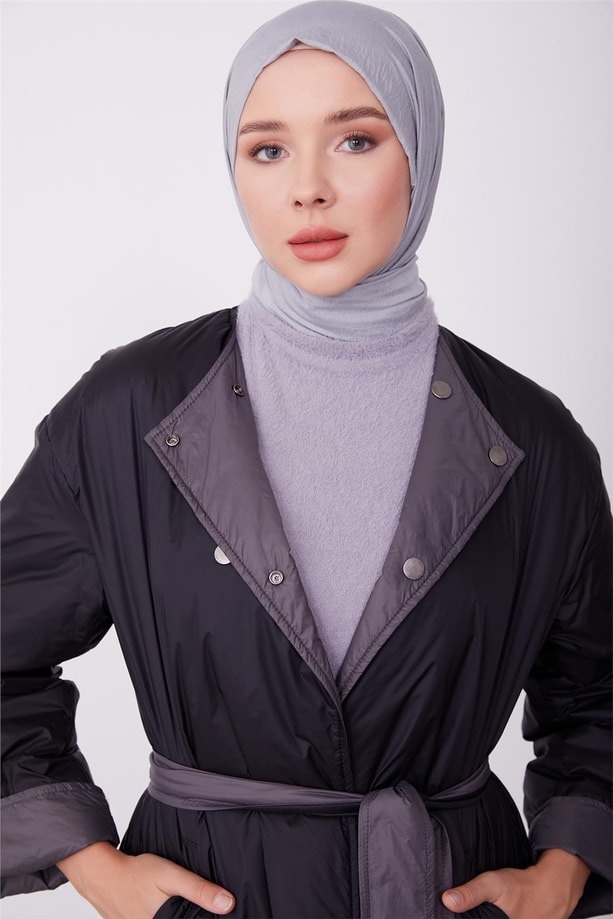 Armine çift tarflı giyilebilen 2 renkli kap 23K7207 Siyah
