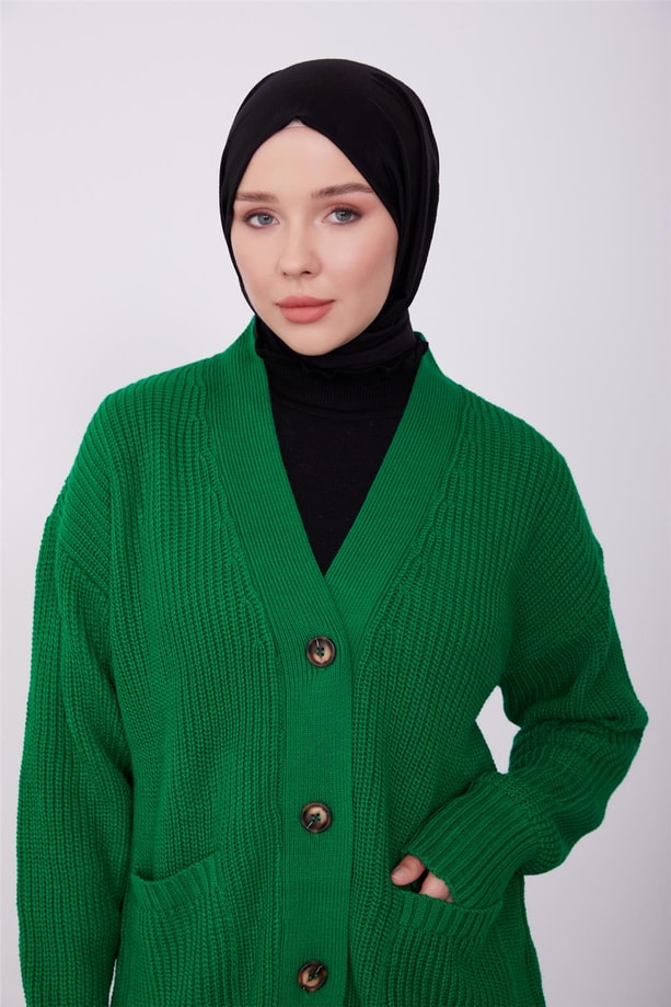 Armine Hırka 23KD8315 Benetton Yeşili