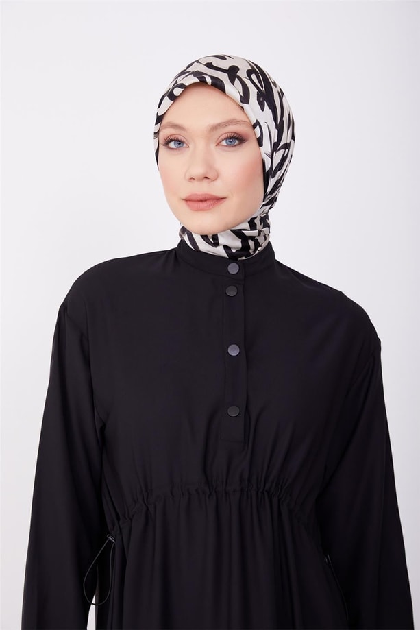 Armine Önü Tünelli Elbise 23K9717 Siyah