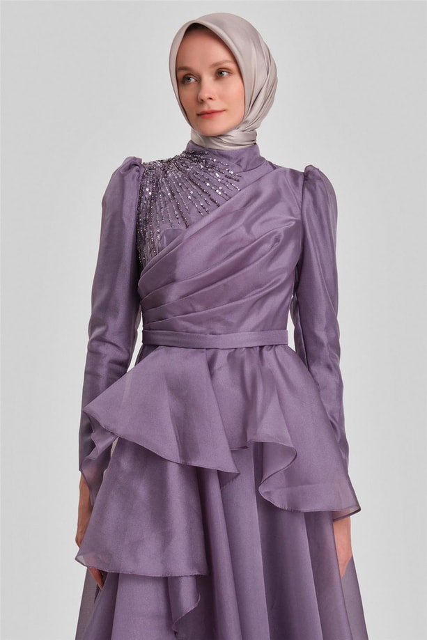 Armine Abiye Elbise 23YD1902 Lavanta