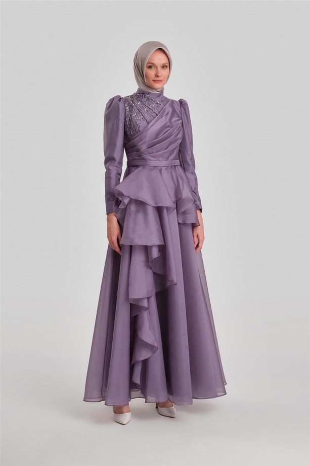 Armine Abiye Elbise 23YD1902 Lavanta