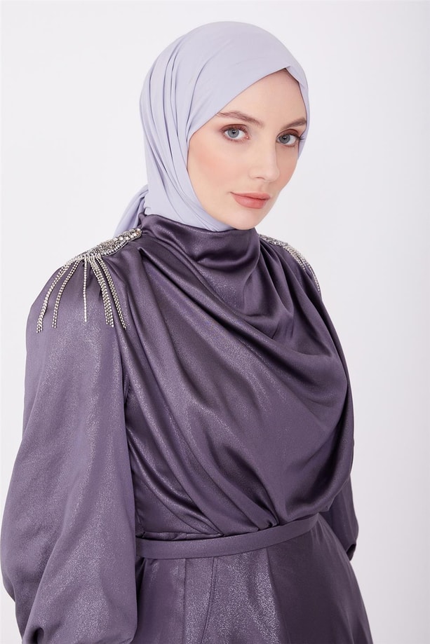  Armine Abiye Elbise 23YD1905 Gri