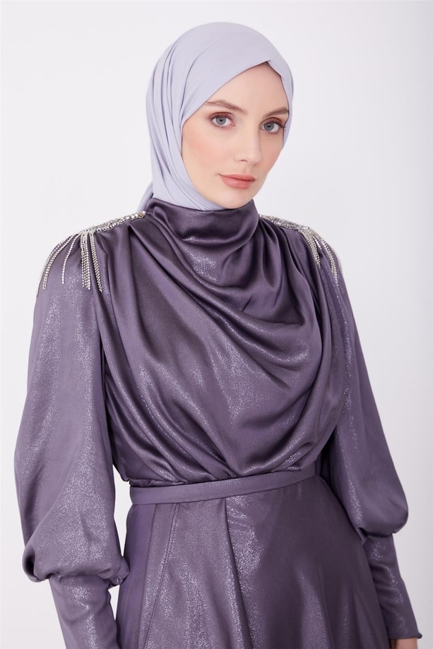  Armine Abiye Elbise 23YD1905 Gri