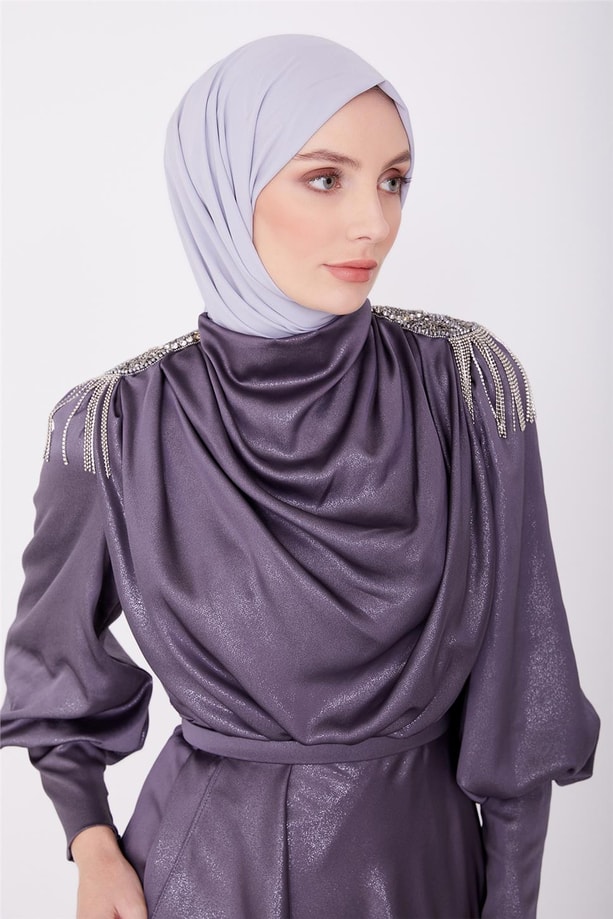  Armine Abiye Elbise 23YD1905 Gri