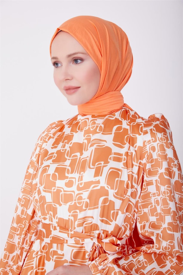 Armine Elbise 23YD2522 Oranj