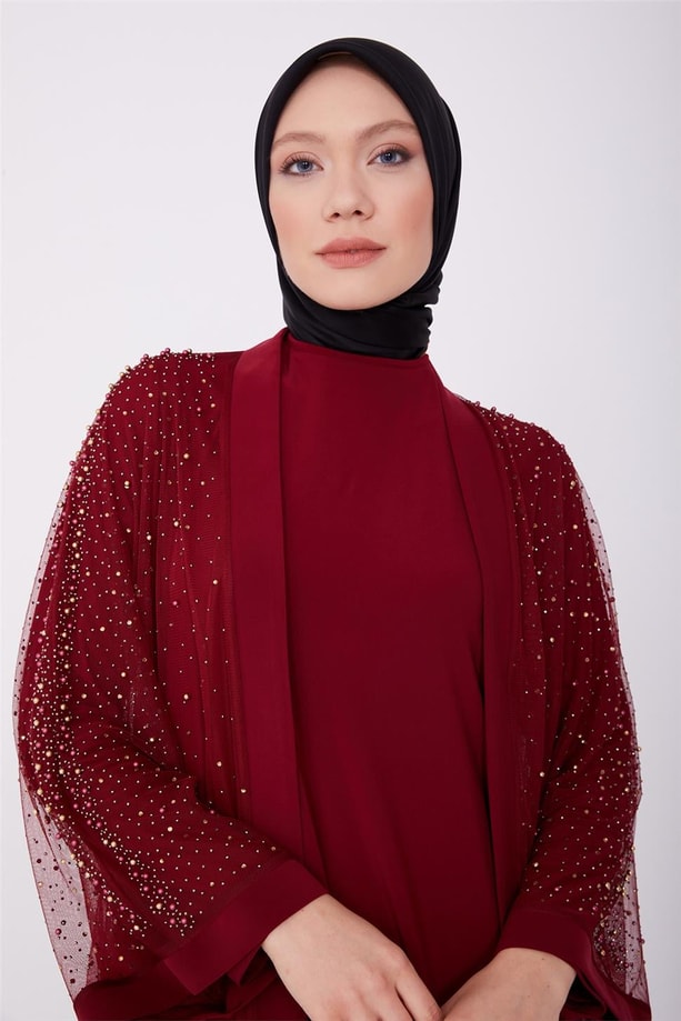 Armine Abiye Elbise 23Yd3346 Bordo