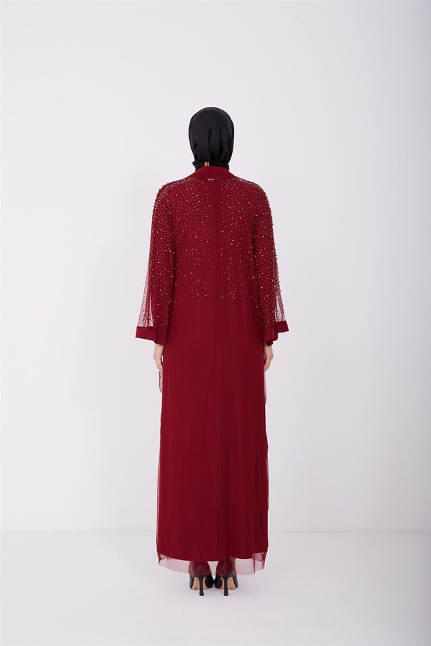 Armine Abiye Elbise 23Yd3346 Bordo