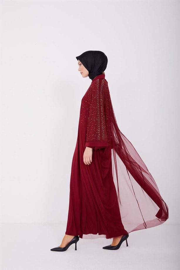 Armine Abiye Elbise 23Yd3346 Bordo