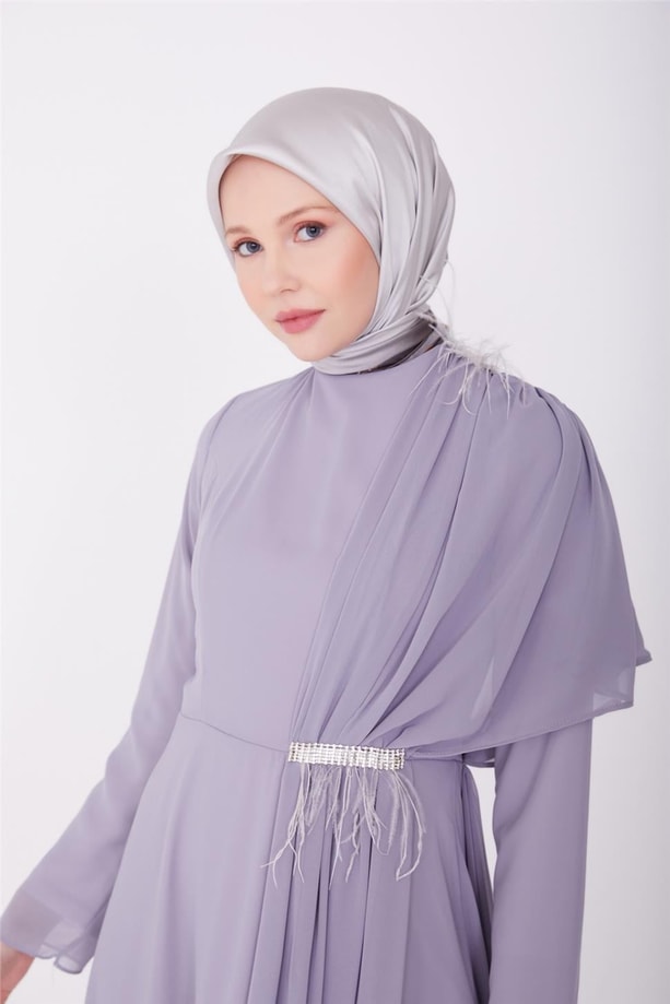 Armine Abiye Elbise 23YD3347 Gri