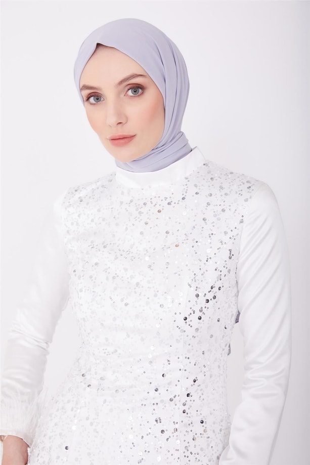 Armine Abiye Elbise 23YD3350 Beyaz