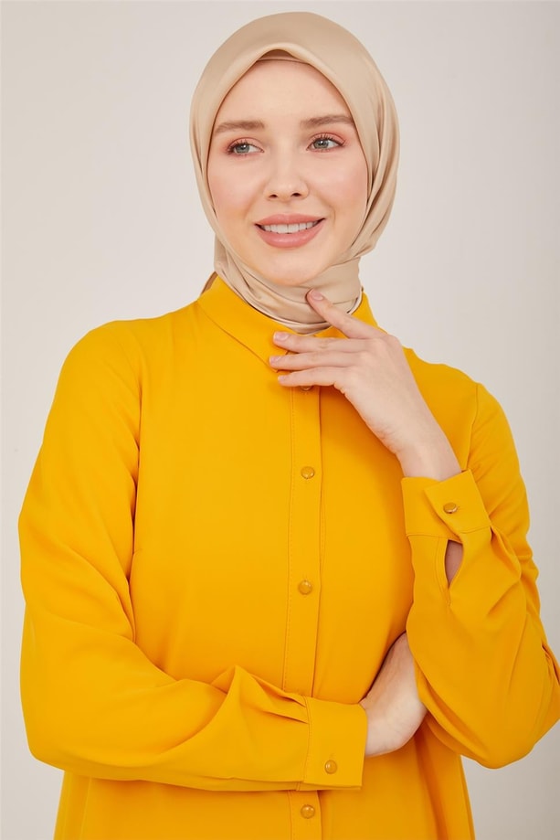 Armine Uzun Kollu Armine Logolu Tunik 21KH411 Bal Köpüğü