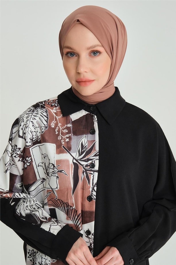 Armine Elbise 23Yd4326 Kahverengi