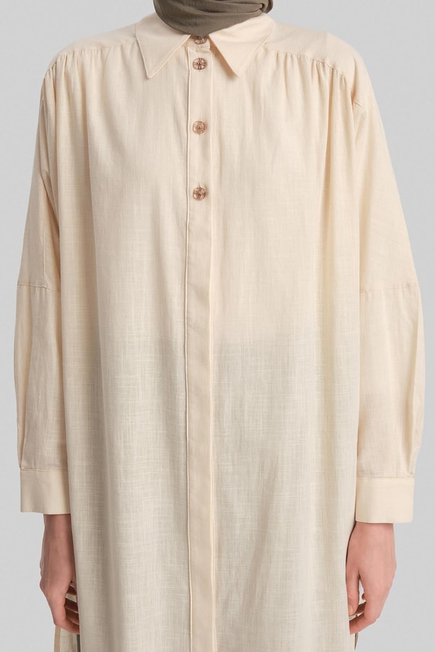 Armine Naturel Kumaştan Tunik 23Y4432 Aytaşı
