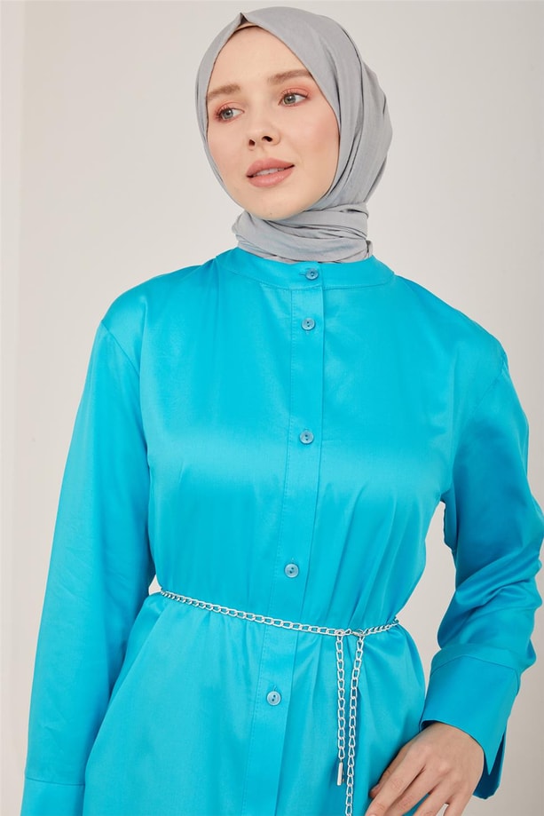 Armine Oversize Tunik Elbise 23Y4502 Aqua