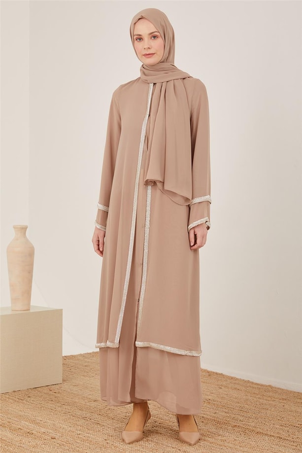 Armine Şık Abaya 23Y8400 Bej