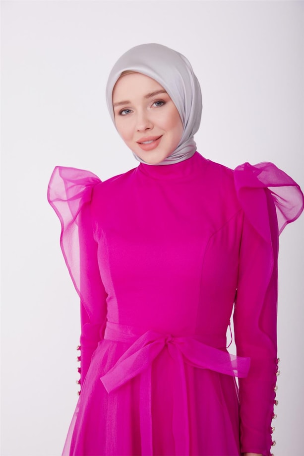 Armine Abiye Elbise 23YD8500 Fuşya