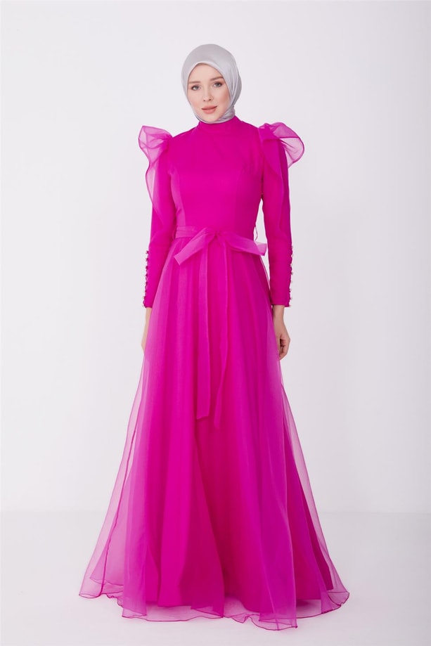 Armine Abiye Elbise 23YD8500 Fuşya