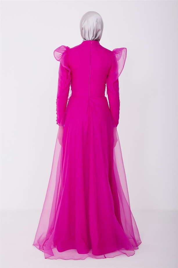 Armine Abiye Elbise 23YD8500 Fuşya