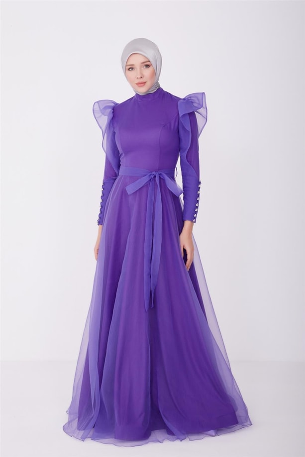 Armine Abiye Elbise 23YD8500 Menekşe
